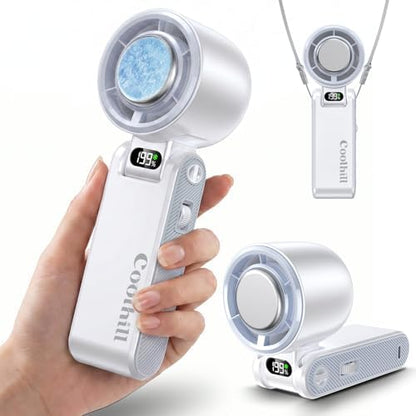 Handheld Portable fan with Turbo Cooling 1-199 Speeds 5500mAh | Hand Held Fan Rechargeable, Powerful Mini Personal fan for Travel, Outdoor, Beach & Makeup|B0GGMRF7PX