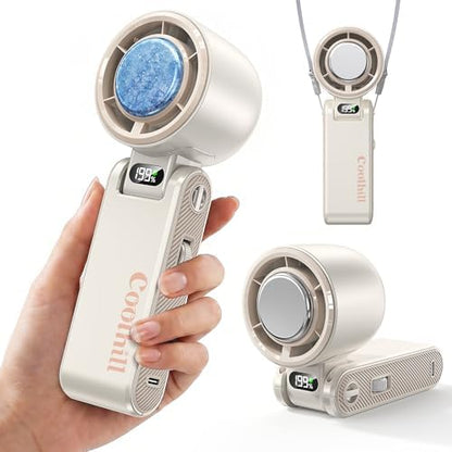 Handheld Portable fan with Turbo Cooling 1-199 Speeds 5500mAh | Hand Held Fan Rechargeable, Powerful Mini Personal fan for Travel, Outdoor, Beach & Makeup|B0GGMRF7PX