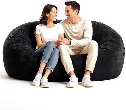 Codi Bean Bag Chair with Filler Included, 4 FT - Comfy Large Beanbag Chairs for Adults - Machine Washable and Soft Mink Bonded Cover - Charcoal Grey, 4ft|B0CFS48QJY