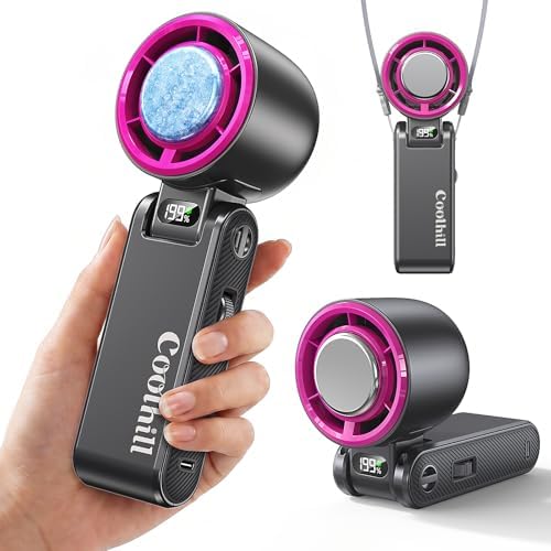 Handheld Portable fan with Turbo Cooling 1-199 Speeds 5500mAh | Hand Held Fan Rechargeable, Powerful Mini Personal fan for Travel, Outdoor, Beach & Makeup|B0GGMRF7PX