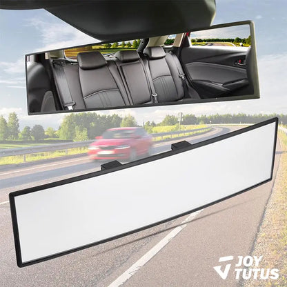 JOYTUTUS 11.81in Universal Panoramic Convex Extended Rear View Mirror - High-Quality Glass Vehicle Accessory, Anti-Fall Design, Reversible for Passengers, Easy Installation, Car Interior Accessories, Fits Cars/Trucks, Blind Spot Gadgets
