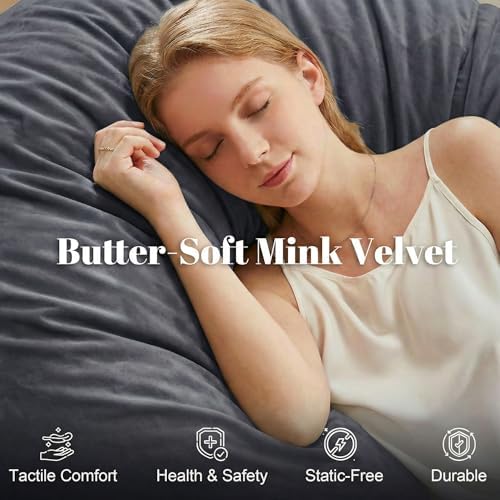 Codi Bean Bag Chair with Filler Included, 4 FT - Comfy Large Beanbag Chairs for Adults - Machine Washable and Soft Mink Bonded Cover - Charcoal Grey, 4ft|B0CFS48QJY
