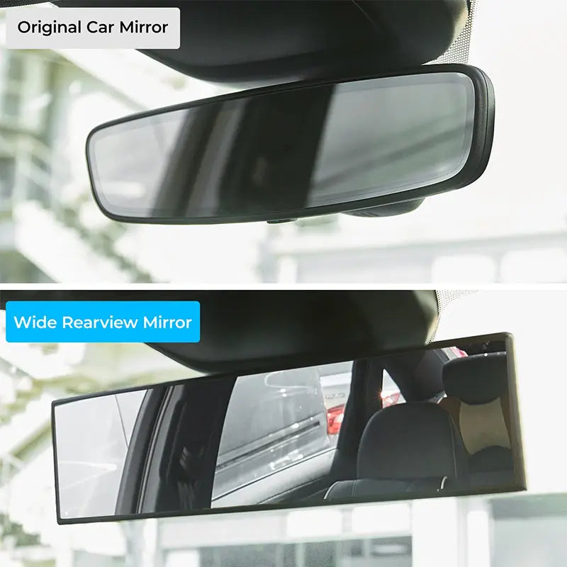JOYTUTUS 11.81in Universal Panoramic Convex Extended Rear View Mirror - High-Quality Glass Vehicle Accessory, Anti-Fall Design, Reversible for Passengers, Easy Installation, Car Interior Accessories, Fits Cars/Trucks, Blind Spot Gadgets