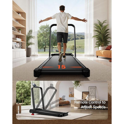 15% Incline 4-in-1 Walking Pad Treadmill, Foldable Under Desk Treadmill for Home & Office, Quiet 2.5 HP Motor, 5 of 9