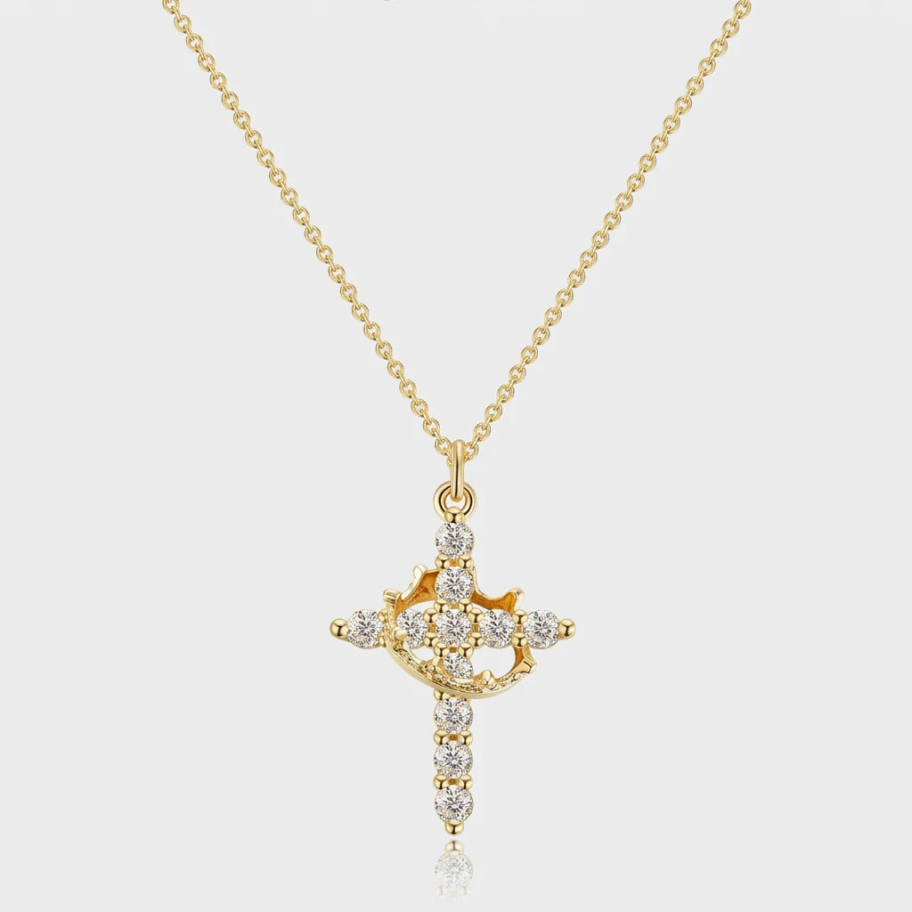 Crown & Cross Pendant