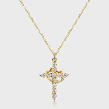 Crown & Cross Pendant