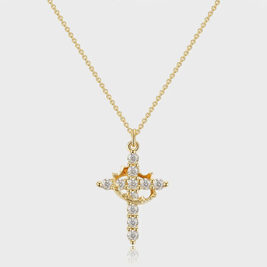 Crown & Cross Pendant
