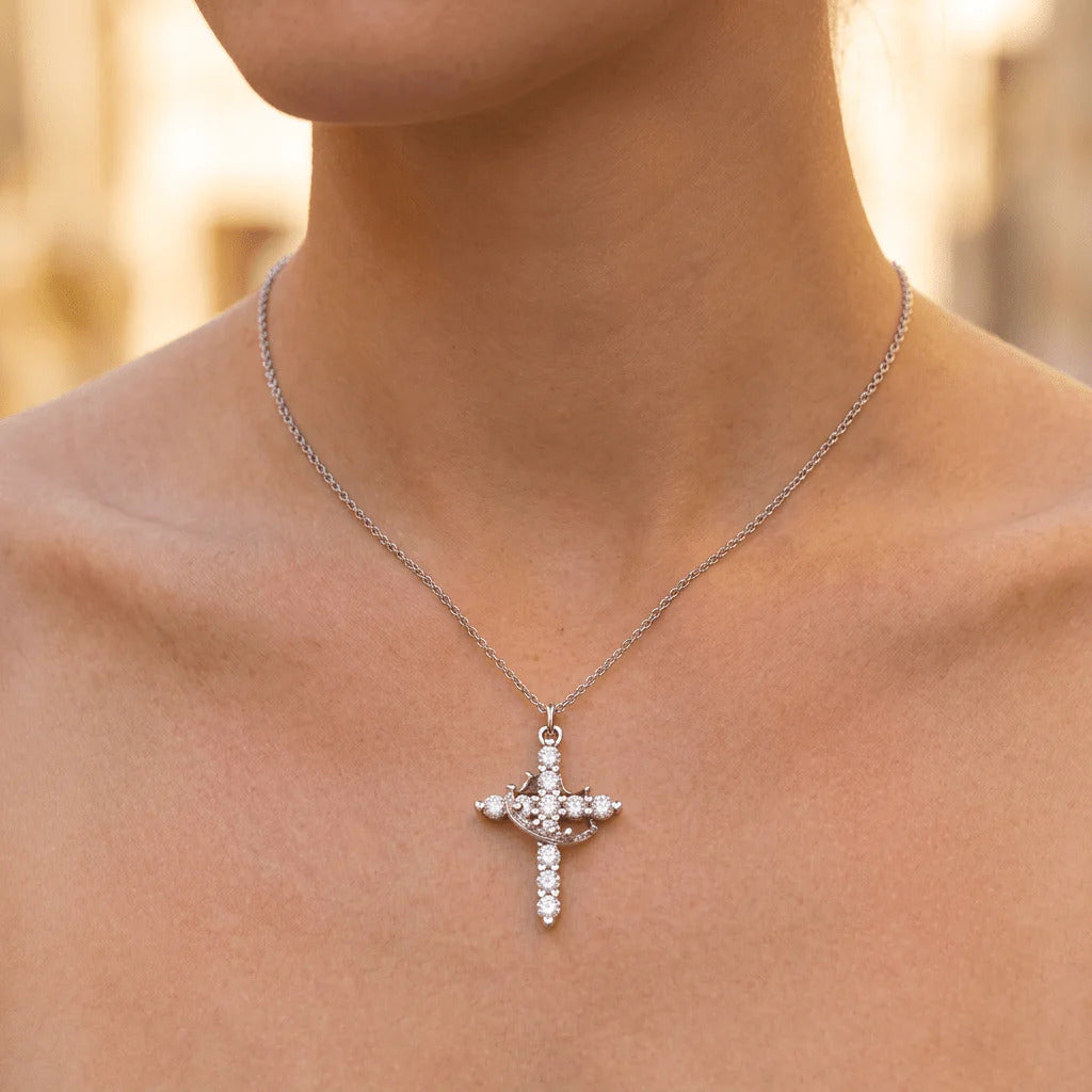 Crown & Cross Pendant
